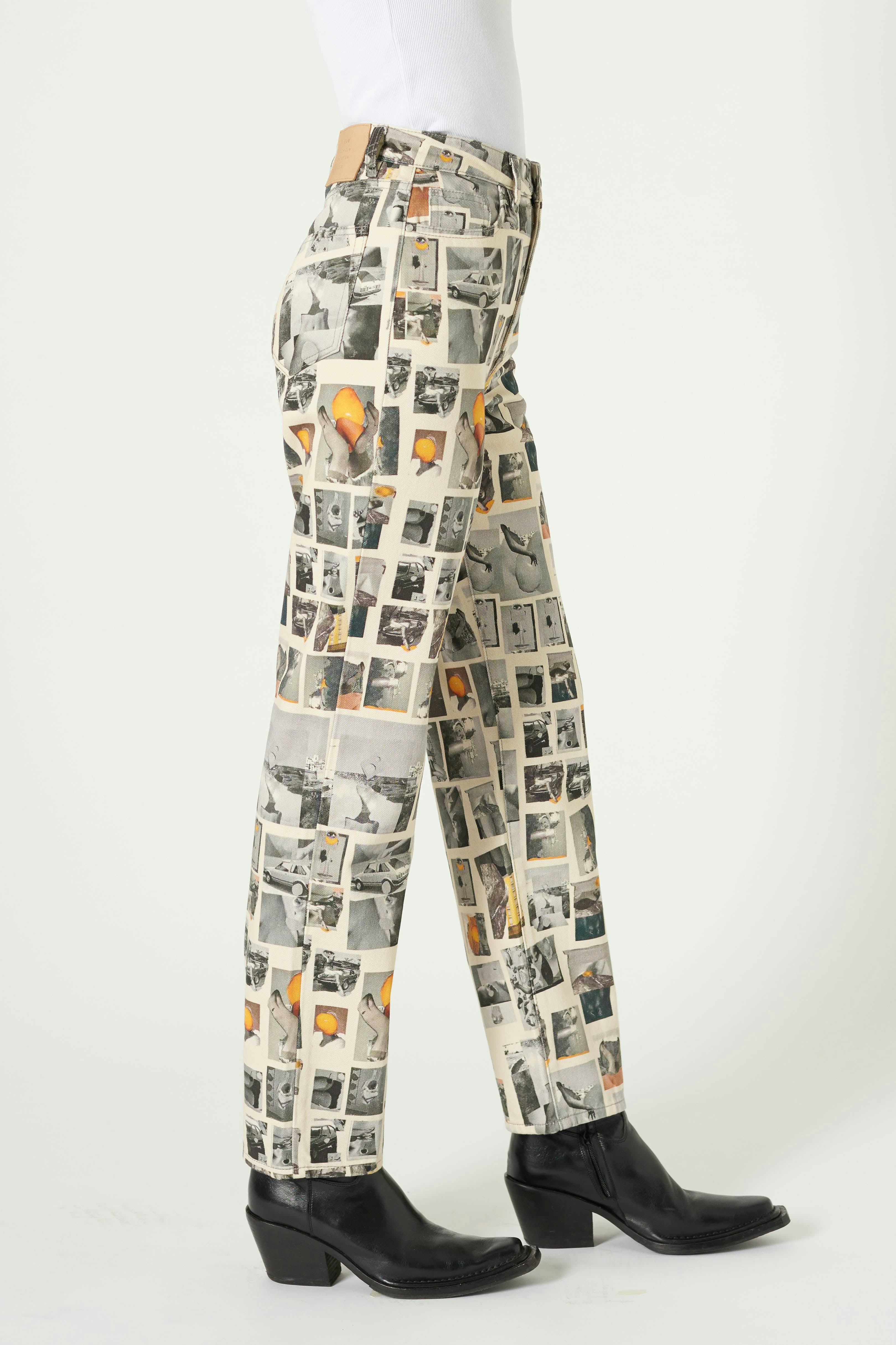 Nico Straight - Kitty Tile Print Neuw light peach womens-jeans 
